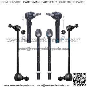 Front Inner & Outer Tie Rod Ends + Sway Bar End Links for Malibu G6 Aura