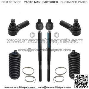 Front Inner & Outer Tie Rod Ends and Tie Rod Boots for Ford Escape Mazda Tribute