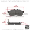 Front Brake Pads For Honda Pioneer 500 SXS500M2 2015-2023 - Image 3