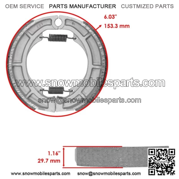 Front Brake Pads & Rear Brake Shoes for Suzuki LS650 Boulevard S40 2005-2017 - Image 2