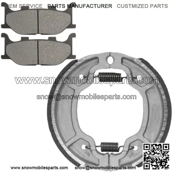 Front Brake Pads and Rear Brake Shoes for Yamaha XV250 V-Star 250 2008-2020