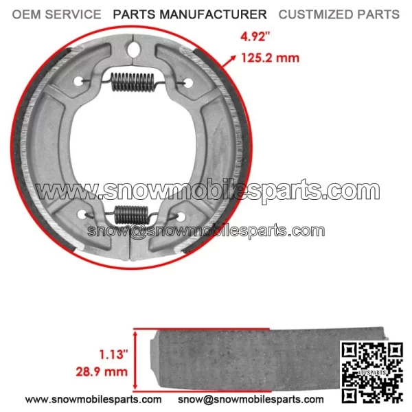 Front Brake Pads and Rear Brake Shoes for Yamaha XV250 V-Star 250 2008-2020 - Image 2
