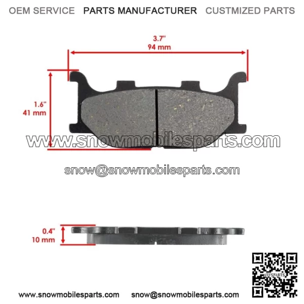 Front Brake Pads and Rear Brake Shoes for Yamaha XV250 V-Star 250 2008-2020 - Image 3
