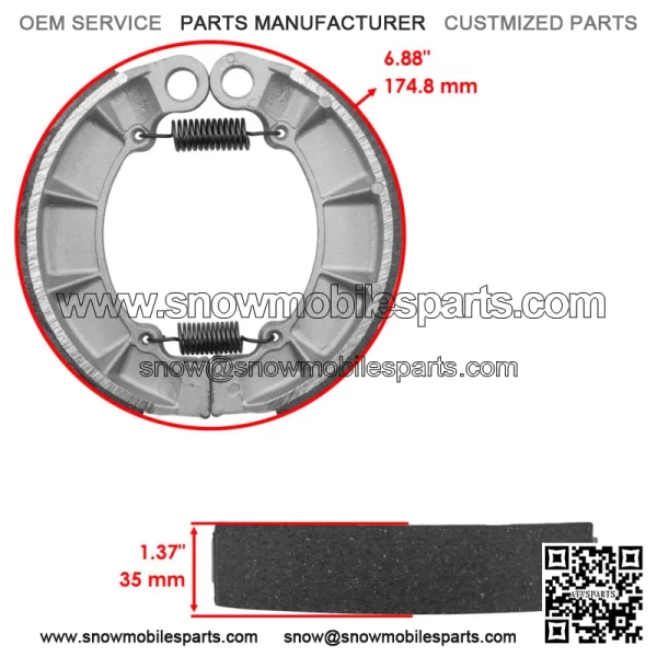 Front Brake Pads Rear Brake Shoes for Honda VT750C VT750CD Shadow Deluxe 98-02 - Image 2