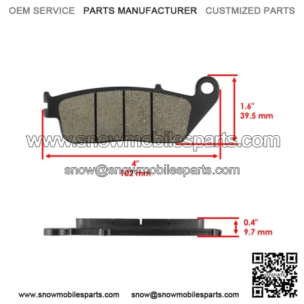Front Brake Pads Rear Brake Shoes for Honda VT750C VT750CD Shadow Deluxe 98-02 - Image 3