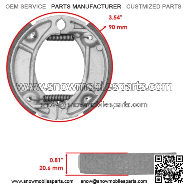 Front or Rear Brake Shoes for Honda CRF110F 2013-2024 / 06450-KYK-910 - Image 2