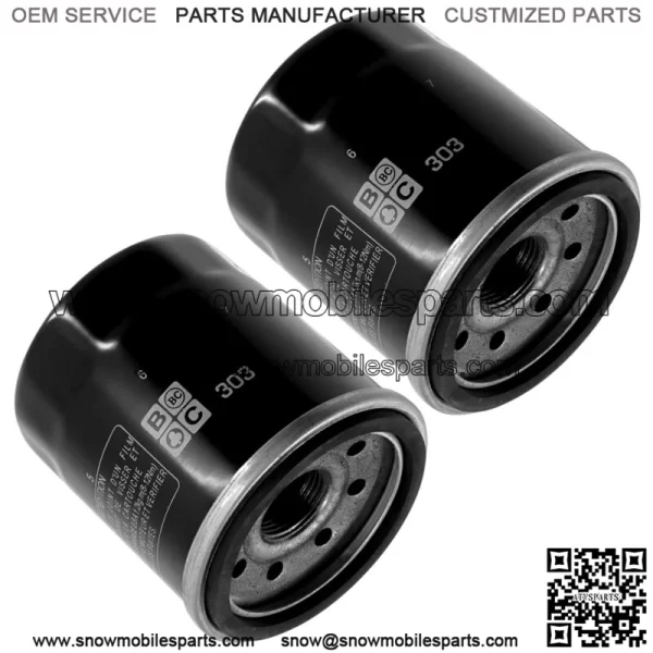 2 Pack Oil Filter for Yamaha YFM660 Grizzly YXR660 Rhino YFM450 Kodiak YFM450Fx (For: 2006 Yamaha Rhino 660) - Image 3
