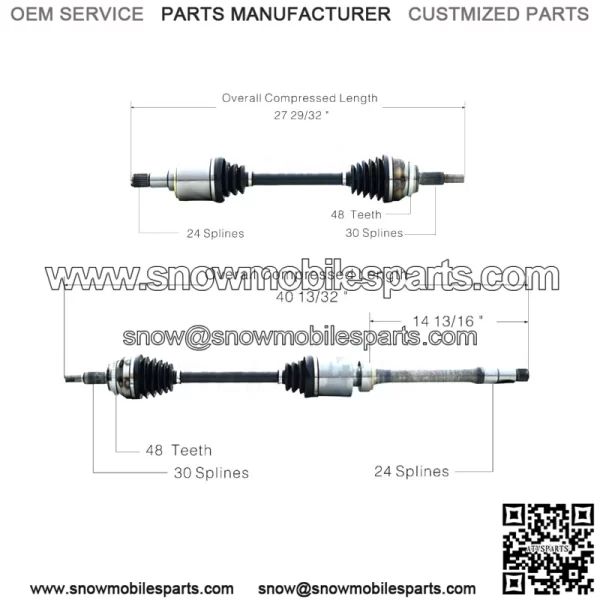 For Toyota Sienna FWD 2004-2009 Pair of Front CV Axle Shaft Assies Set (For: Toyota)