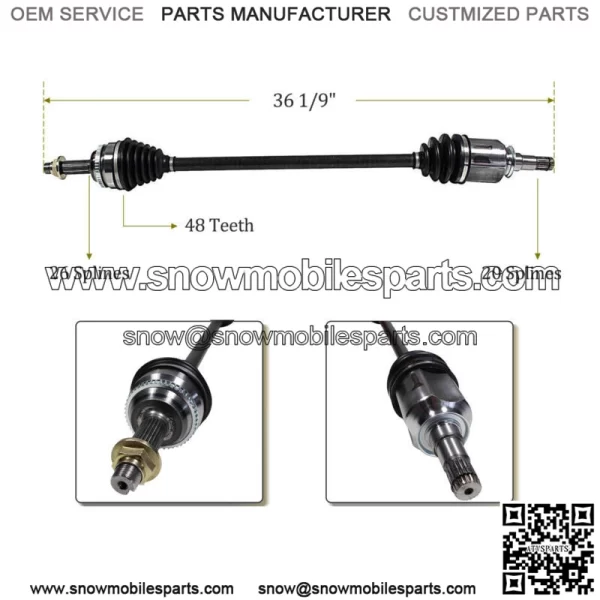 Front Right CV Axle Joint Shaft Assembly for Toyota Corolla 1.8L L4 FWD 2009-19 (For: Toyota) - Image 2
