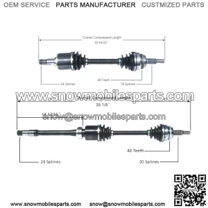 For Toyota Camry Highlander Lexus RX350 Pair of Front CV Axle Shafts Set (For: Toyota)
