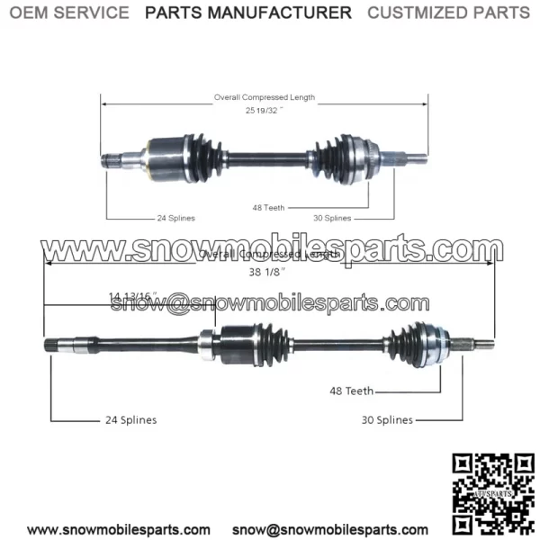 For Toyota Camry Highlander Lexus RX350 Pair of Front CV Axle Shafts Set (For: Toyota)
