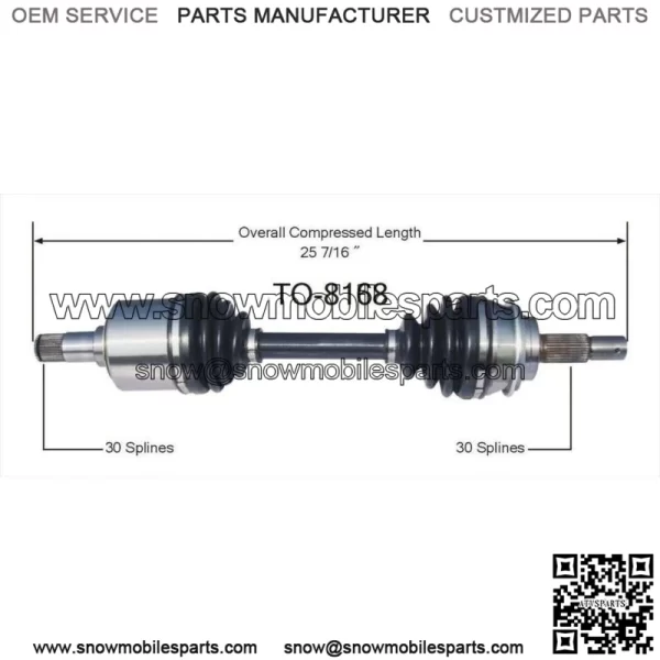 Front CV Axle Shaft for Toyota 4Runner FJ Cruiser Tacoma 4x4 4WD TO8168 (For: Toyota) - Image 2