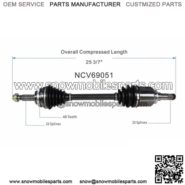 Front Pair CV Axle Joint Shaft for 2009-2018 Toyota Corolla S LE XLE Sedan 1.8L (For: Toyota) - Image 2