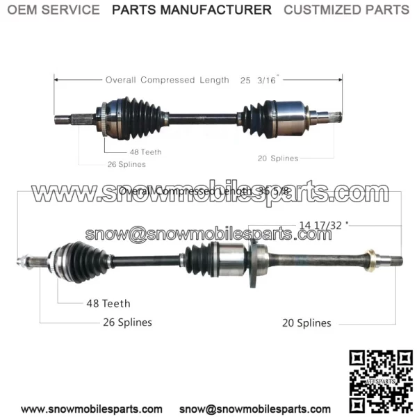 Front CV Axle Shaft Kit for 2003-2006 Toyota Matrix XRS (For: Toyota)