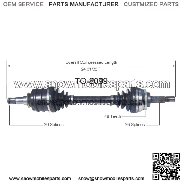 Front Driver Left CV Axle Shaft TO-8099 For Toyota Celica GT GTS FWD (For: Toyota)