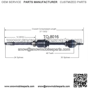 Front Pass Right CV Axle Shaft TO-8016 For Toyota Avalon Camry Solara (For: Toyota)