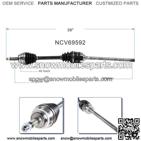 Front Left & Right CV Axle Assembly for 2001-2005 RAV4 AWD NCV69591 NCV69592 (For: Toyota) - Image 3