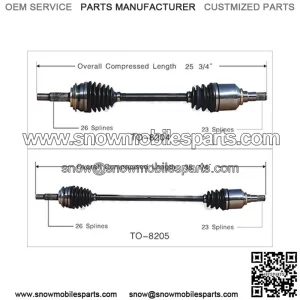 2X Front Left Front Right CV Axle Shaft For Yaris 2006~2017 Toyota (For: Toyota)