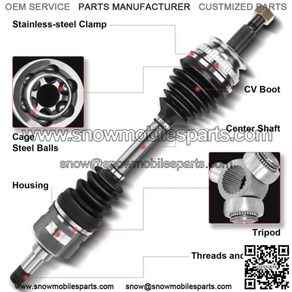 Front Left & Right CV Axle Shaft Assembly for Toyota Prius C 2012-2019 1.5L (For: Toyota) - Image 3