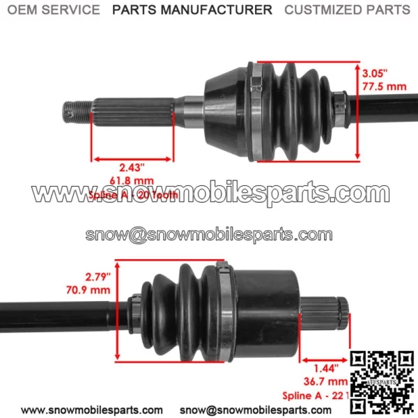 Front CV Joint Axle For Polaris Sportsman 570 2018-2024 ATV 1333752 - Image 3