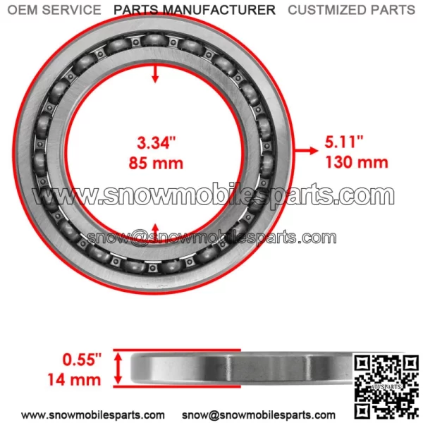 Rear Differential Bearing Seal Kit for Yamaha Rhino 700 YXR700F 4X4 FI 2008-2013 (For: 2006 Yamaha Rhino 660) - Image 5