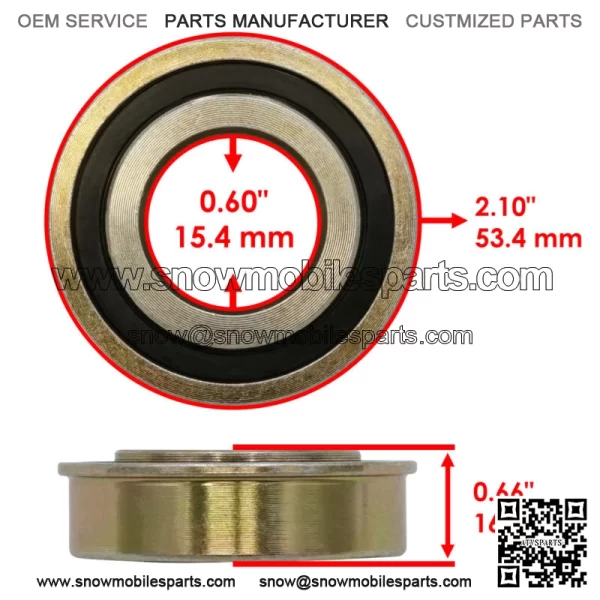 539112660 Front Wheel Fork Flanged Bearings for Jonsered for Poulan Pro Dixon - Image 2