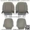 For 2003-2008 2009 Toyota 4Runner Front Passenger Driver Seat Cover Leather Gray