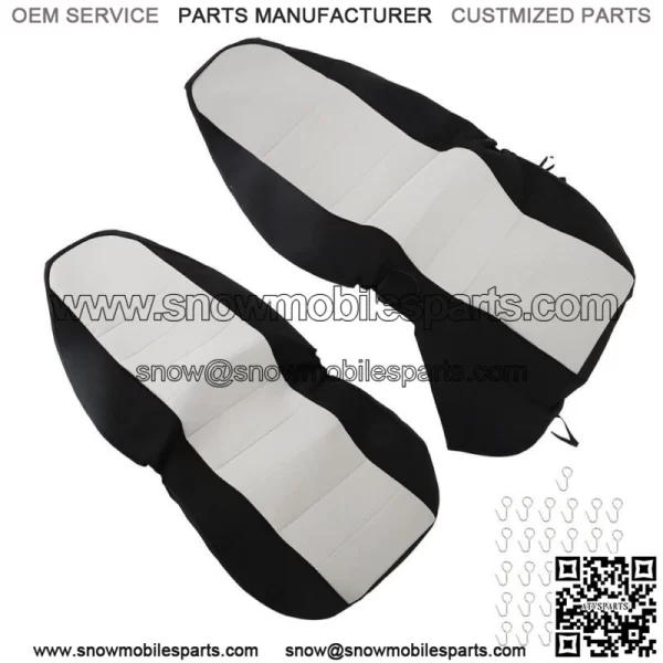 Fit For 1998-03 Ford Ranger 60/40 High Back Seats Car Seat Covers Blk/Silver - Image 4
