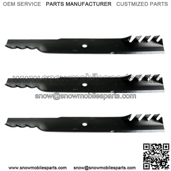 3 Mower Blades  Mulching High Lift for John Deere 103-0301-S 60" Deck