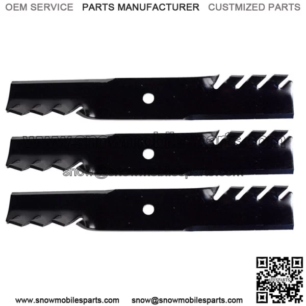 3 Gator Toothed Mulching Mower Blades fit Gravely ZT 00273000 04919100 48" Deck