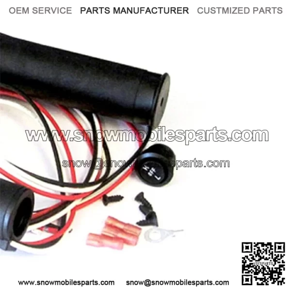 Screw-On ATV  Polaris Yamaha Suzuki Kawasaki Heated Grips Kit   7/8" (For: Polaris) - Image 3