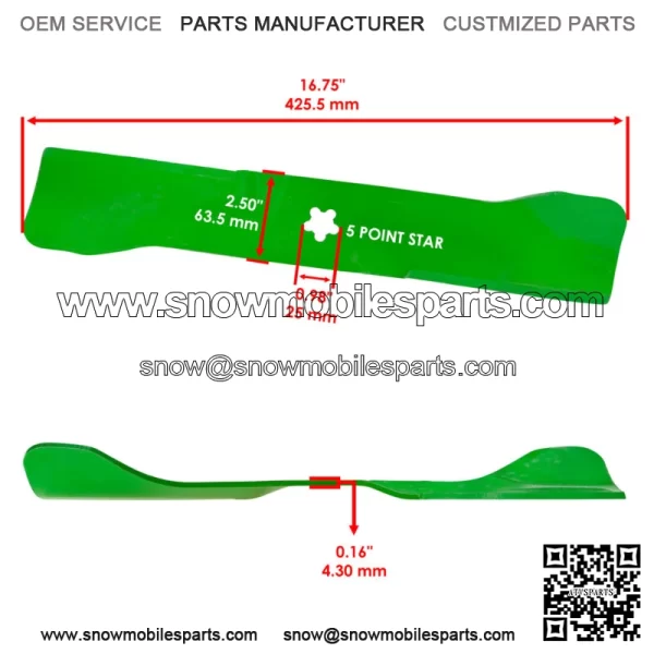 588811002 48" Deck High Lift Bagging Blade For RedMax RZT 48 / YT 2348 2448 F - Image 2