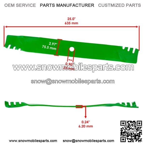 61" 72" Deck Blade for John Deere 2305 2320 2520 3120 3203 3320 3520 3720 4720 - Image 2