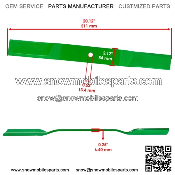 502320 60" Deck Standard Blades for King Kutter RFM-60 RFM60 5' FM Finish Mowers - Image 2