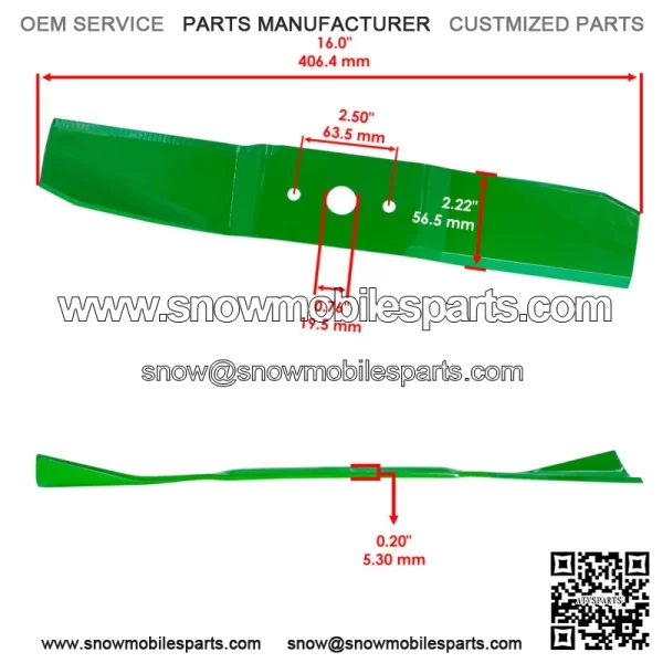 759-3939 742-3036 44" Deck Blade For White Outdoor ZT-1850 High Lift - Image 2