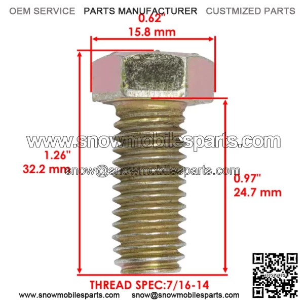 1765196 GW-1765196 Deck Spindle Blade Bolt For Cub Cadet For MTD - Image 2