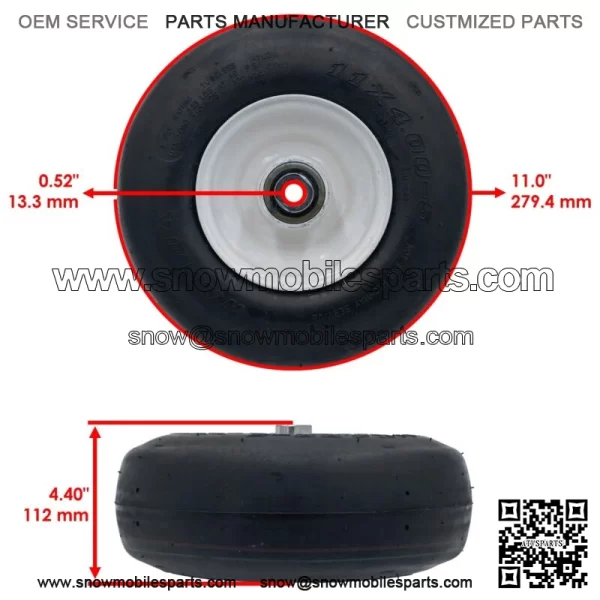 116-7228 103-95914 Mower Wheel For Exmark 116-7223 11x4.00x5NHS - Image 2