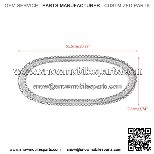 Drive Belt For Polaris 3211165 Snowmobile 600 800 Switchback Adventure / Rush - Image 2