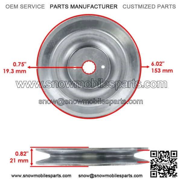 M128924 Spindle Pulley For John Deere LT133 LT155 LT160 LT166 LT170 LT180 GT225 - Image 2
