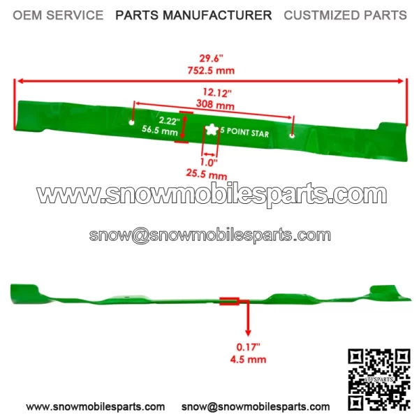 30" Deck Spindle & Blade Kit For Husqvarna RZ3016 For Poulan Pro 301ZX - Image 3