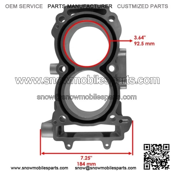 Cylinder For Polaris RZR XP 900 2011 2012 2013 93mm Bore 3022278 - Image 2