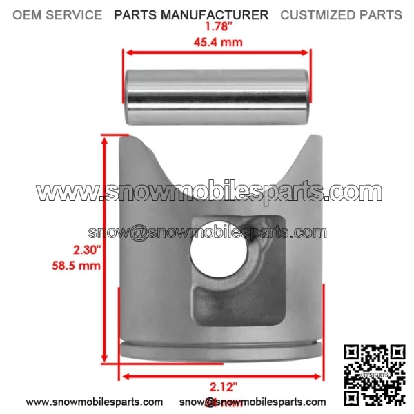 Piston & Ring For Yamaha YZ125 2002-2025 1C3-11631-03-D0 5NY-11611-00-00 - Image 2
