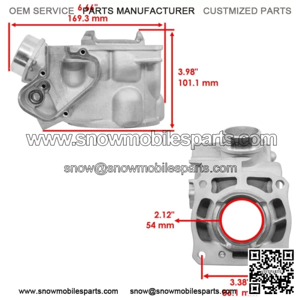 Complete Cylinder For Yamaha YZ125 2007-2022 1C3-11311-21-00 - Image 2