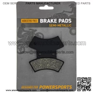 Brake Pad Set for Polaris 2200899 2200464 Rear Center Semi-Metallic Sportsman (For: Polaris)