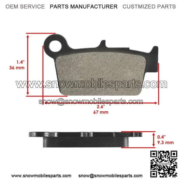 Front and Rear Brake Pads for Kawasaki KX250 KX250X KX450X 2021-2025 - Image 2