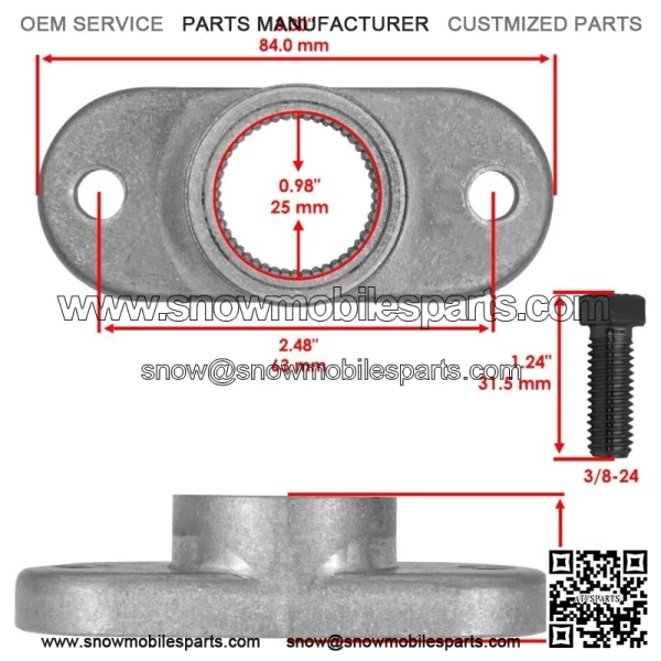 912-0123 712-0123P 712-3057 1186211 12167 9360119 Blade Adapter for Troy-Bilt - Image 2