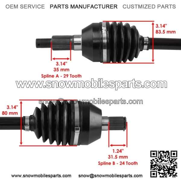 Front & Rear CV Axle For Can-Am Maverick Turbo XRC XMR 2020-2021 - Image 3