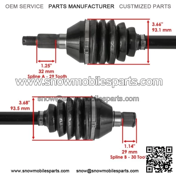 Front & Rear CV Axle For Can-Am Maverick Turbo XRC XMR 2020-2021 - Image 5