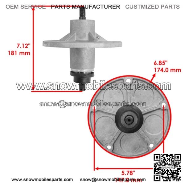 40" 42" Cut Deck Spindle for Murray 405015x92A 40508x92E 42515x92B 42571x8B - Image 2