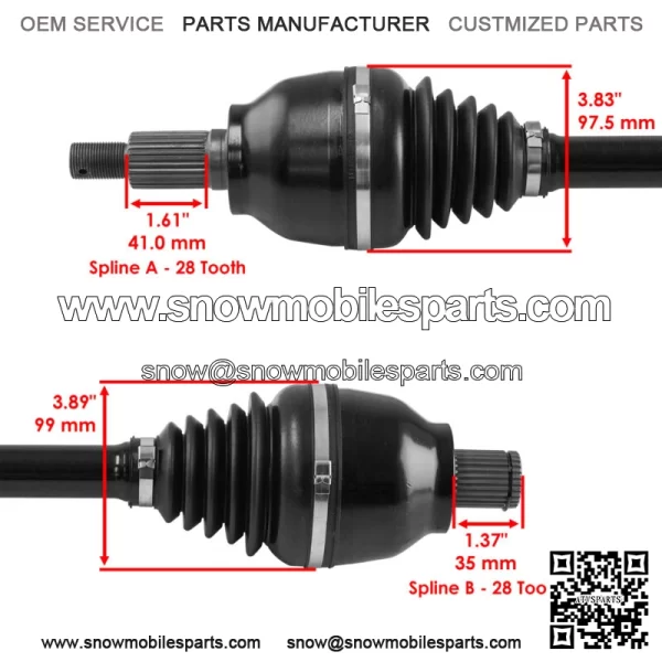 Rear CV Joint Axle For Polaris RZR Pro XP 4 2020-2025  Left Or Right - Image 3